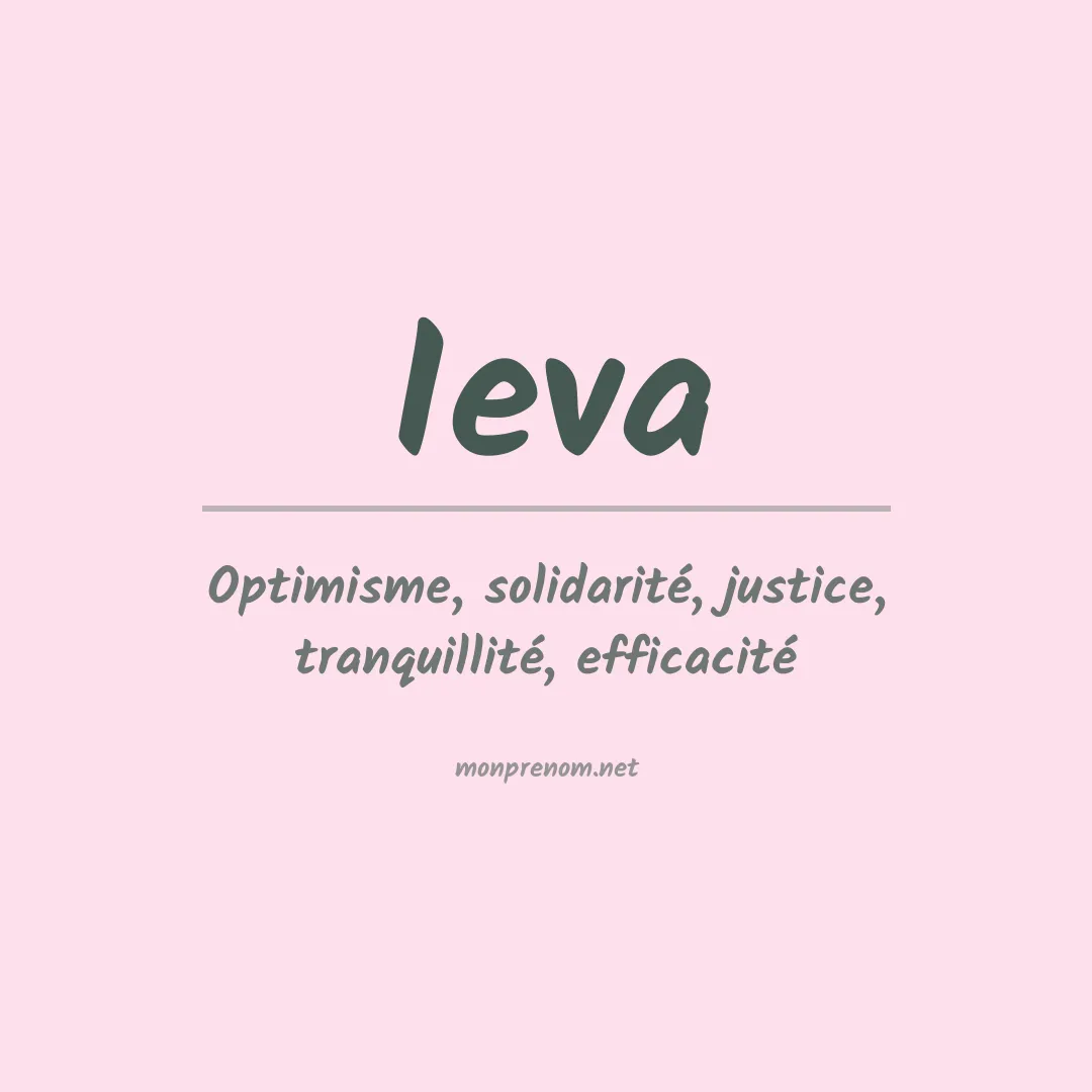 Signification du prénom Ieva