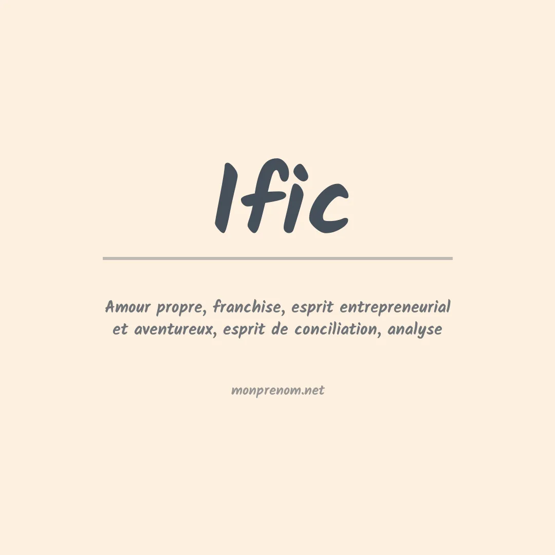 Signification du prénom Ific