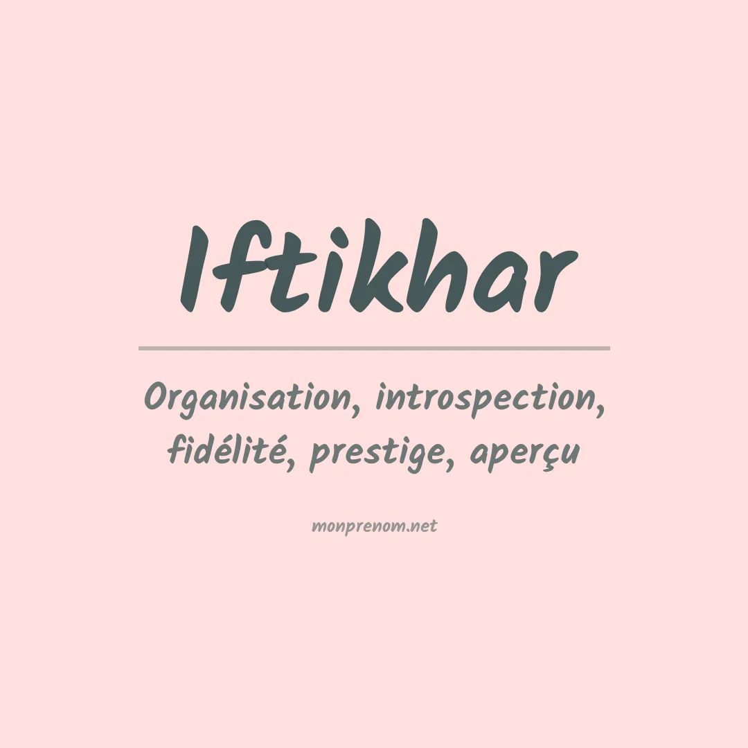 Prénom Iftikhar