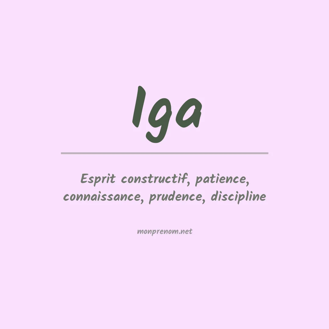 Prénom Iga