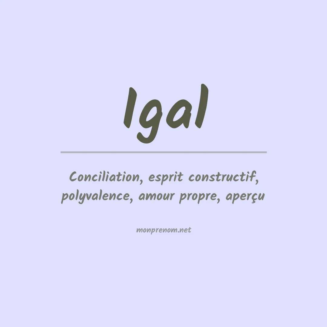 Prénom Igal