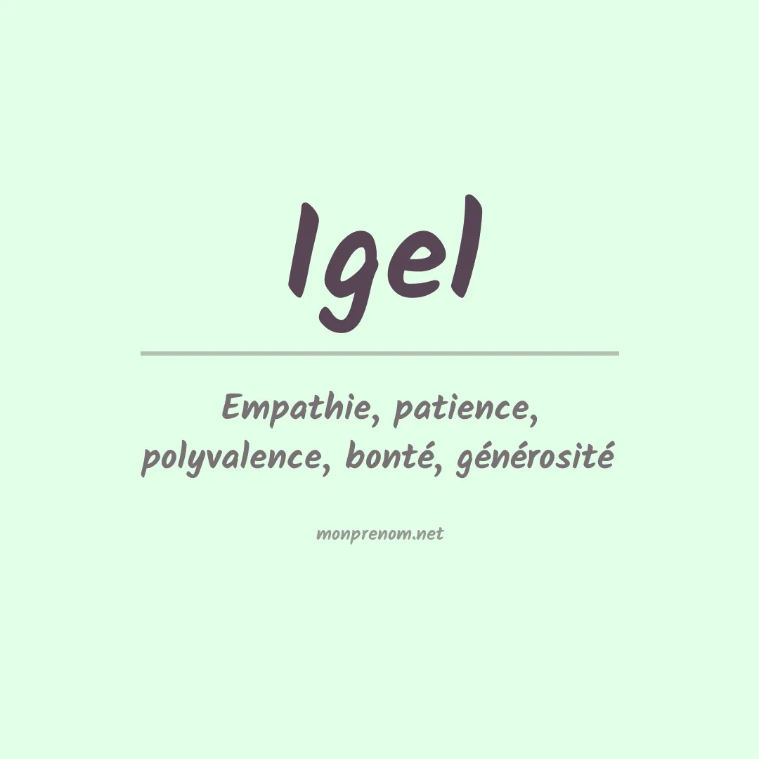 Prénom Igel