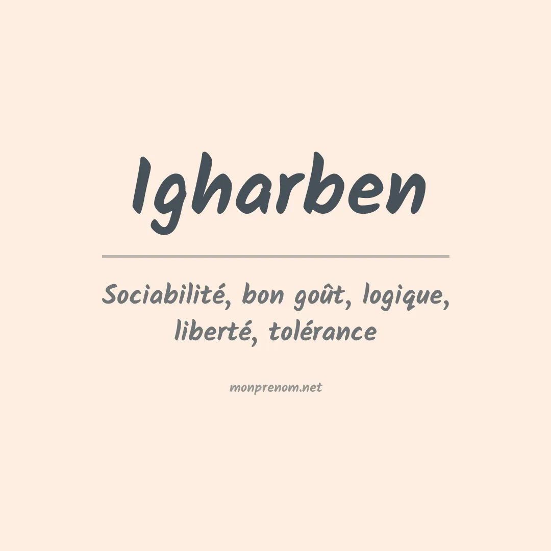 Signification du prénom Igharben