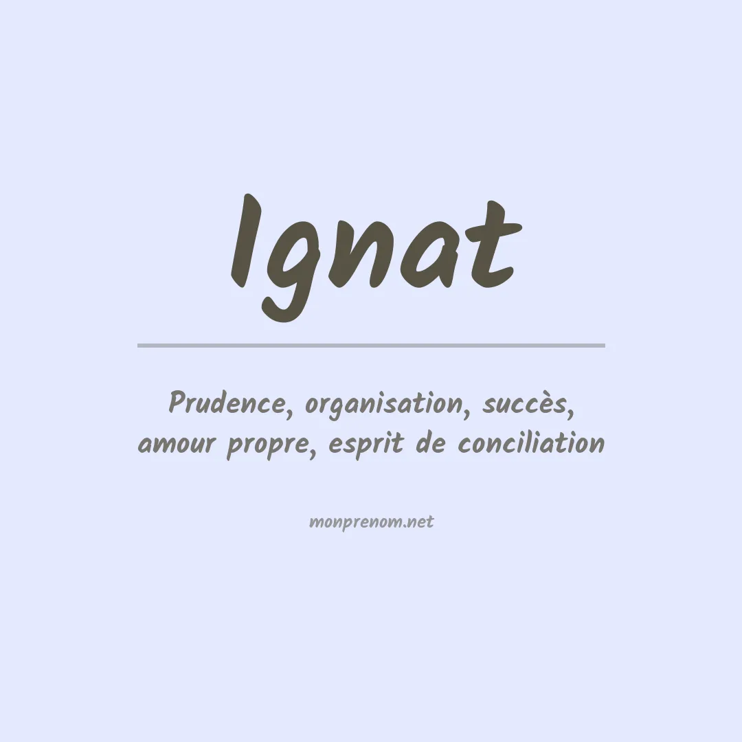 Prénom Ignat