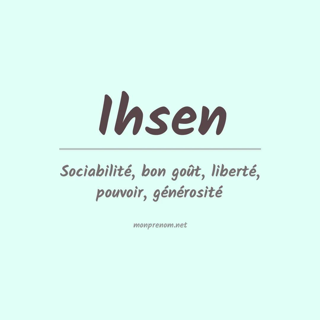 Prénom Ihsen