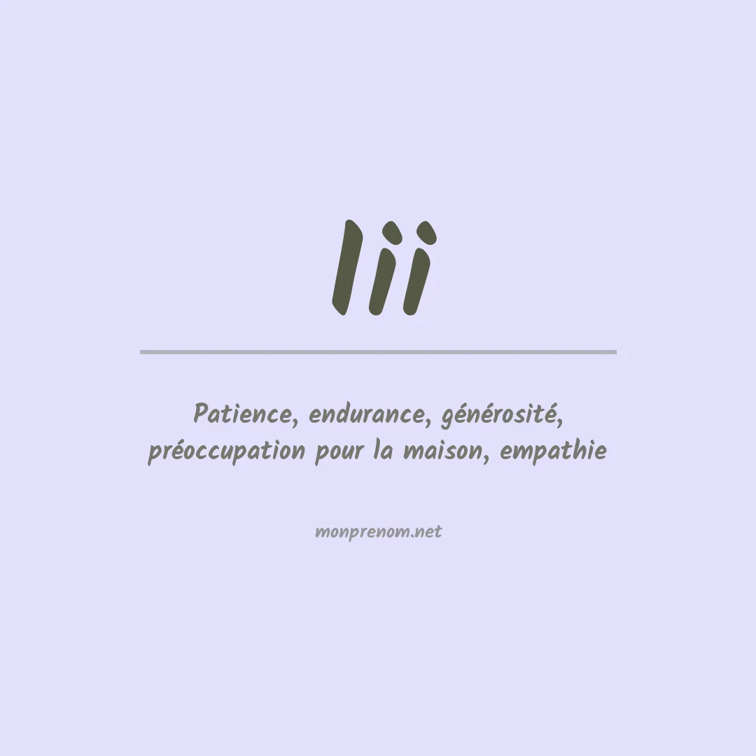 Signification du prénom Iii