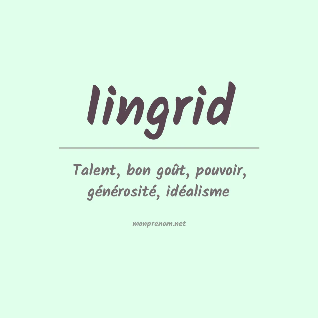 Prénom Iingrid