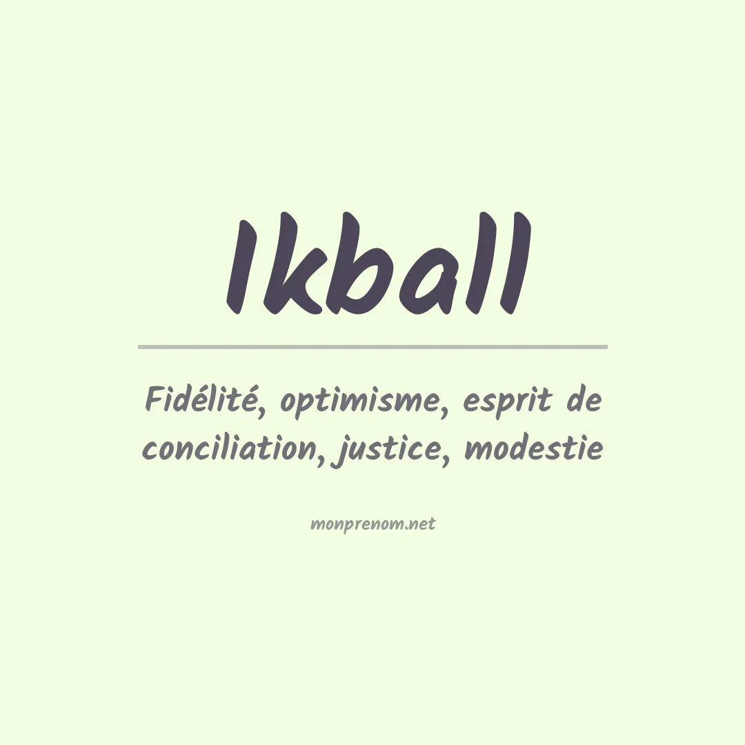 Signification du prénom Ikball