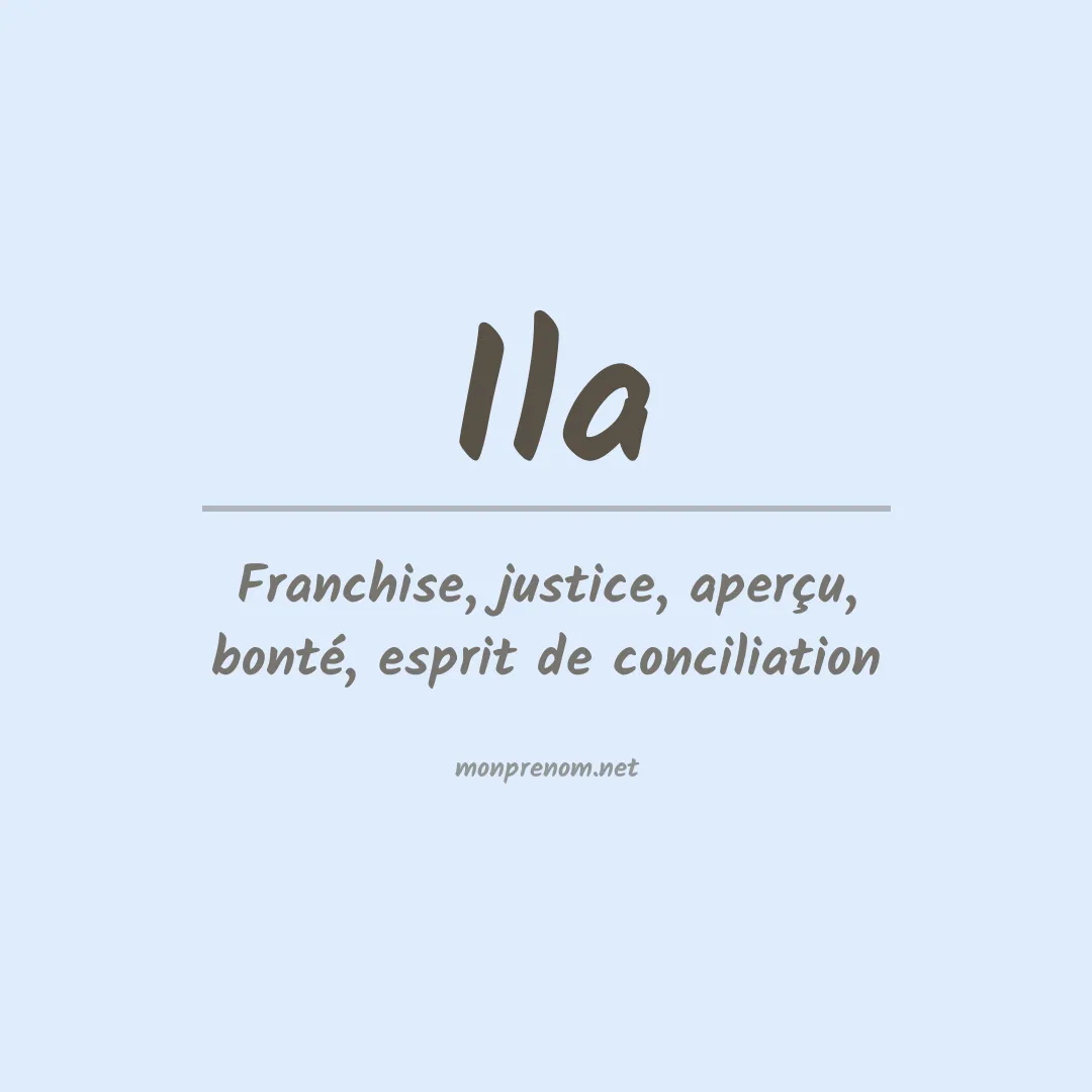 Prénom Ila
