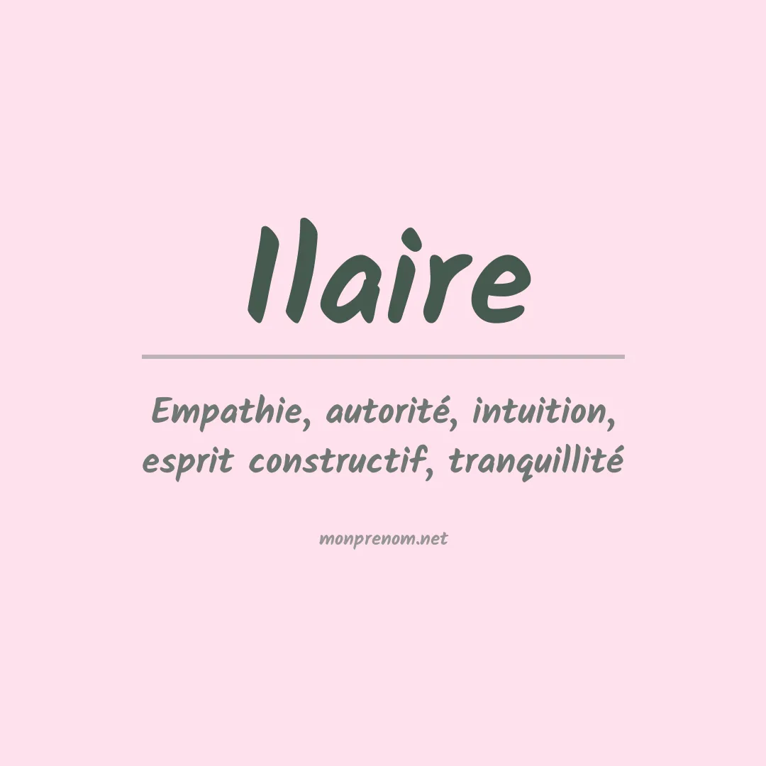 Signification du prénom Ilaire