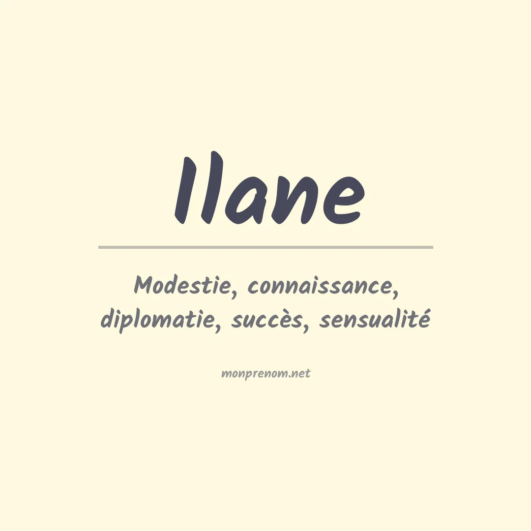 Prénom Ilane