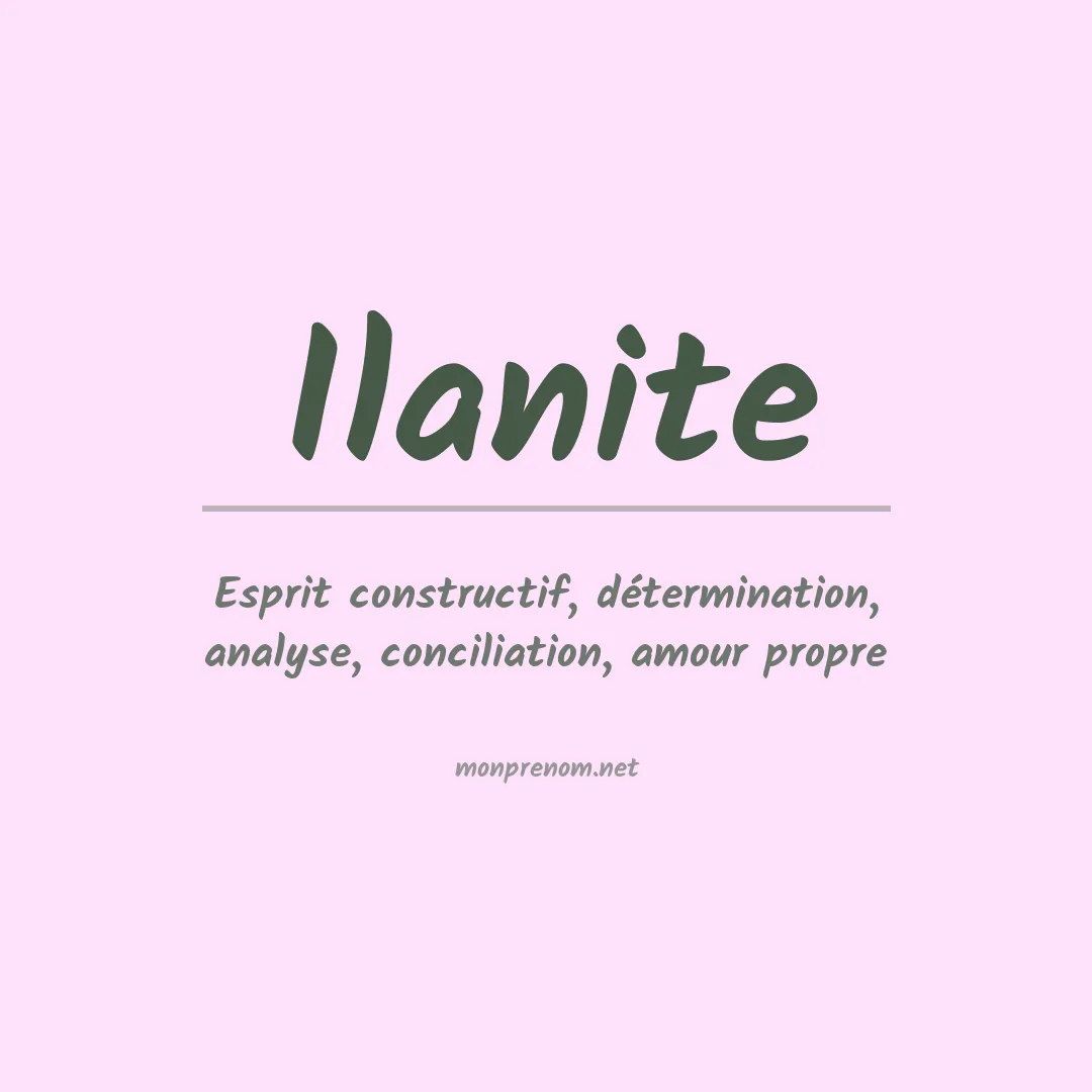 Signification du prénom Ilanite