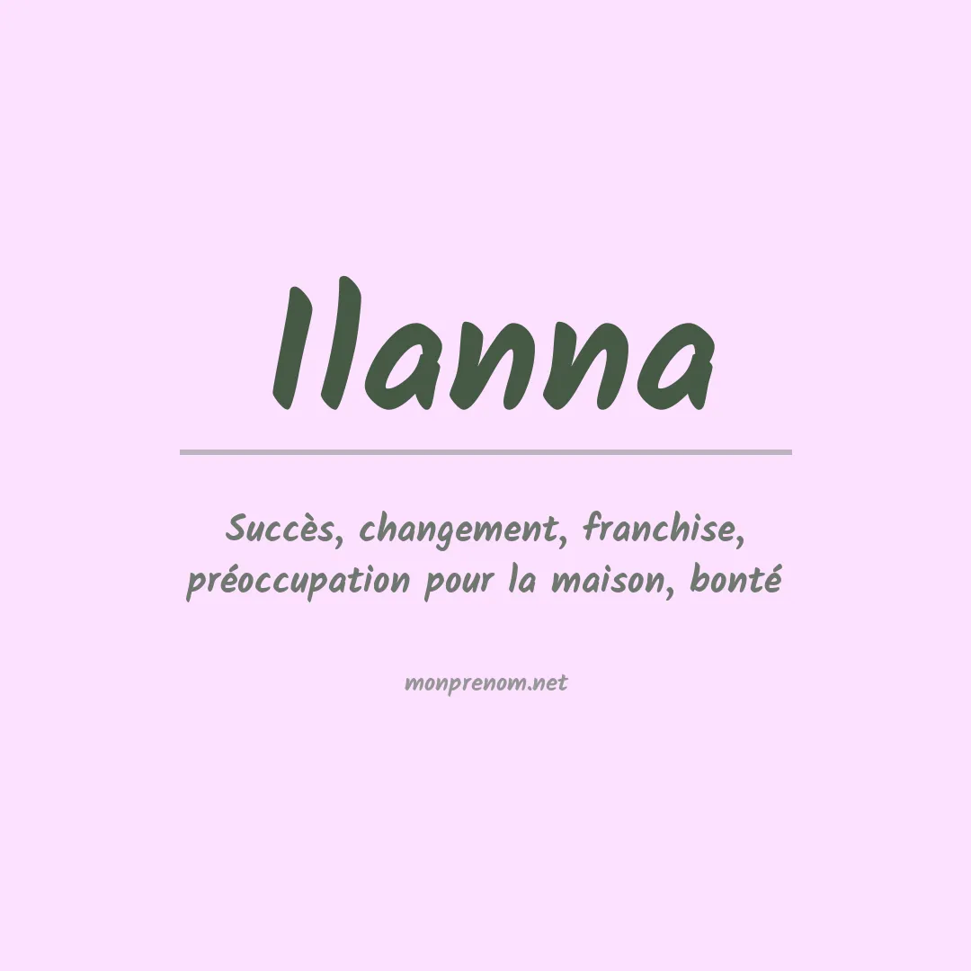 Prénom Ilanna