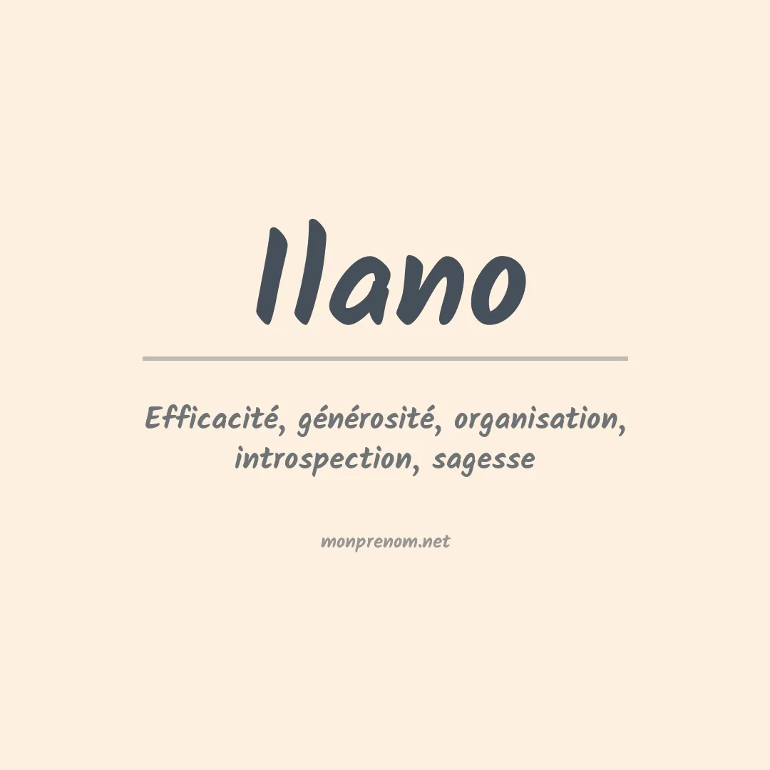 Prénom Ilano
