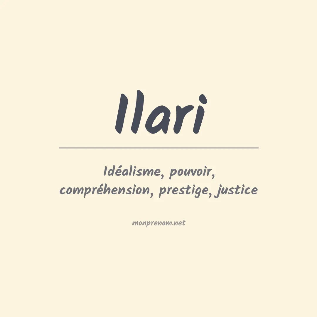 Prénom Ilari