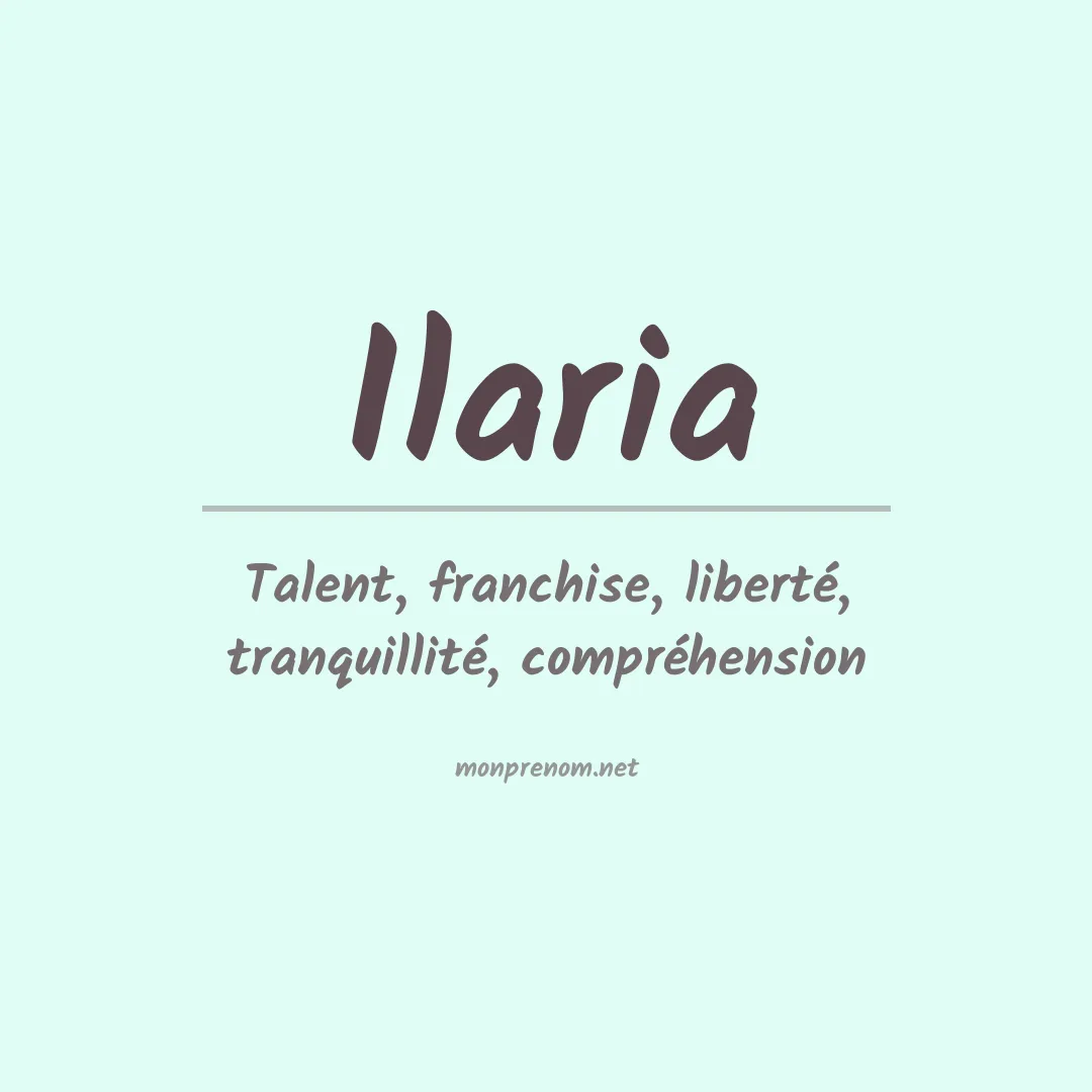 Prénom Ilaria