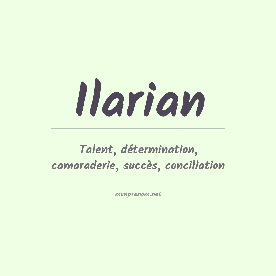 Signification du prénom Ilarian