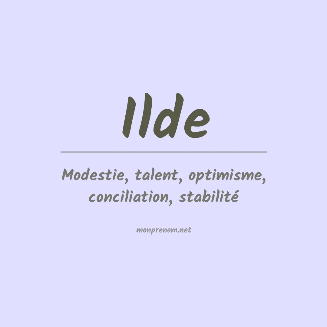 Prénom Ilde