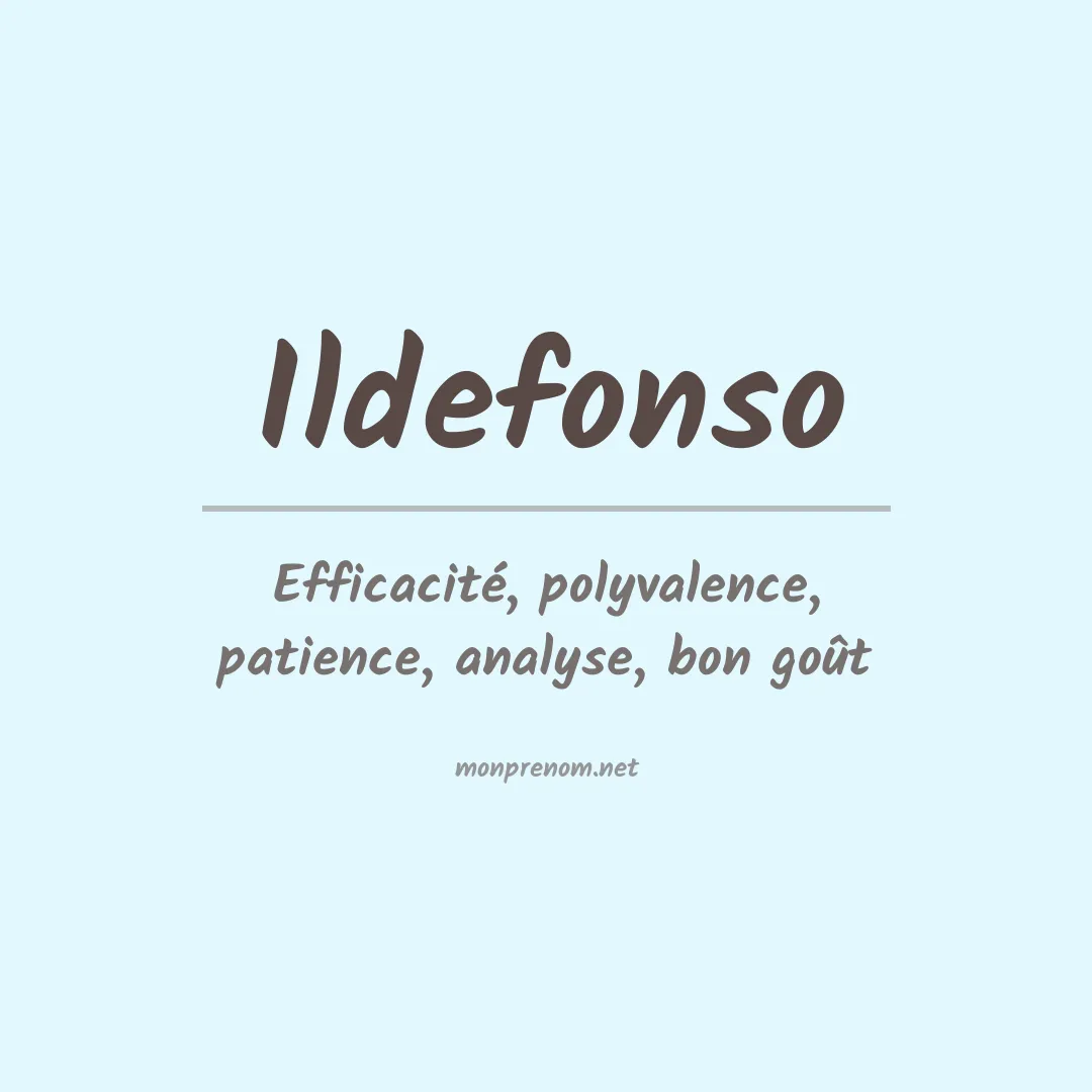 Prénom Ildefonso