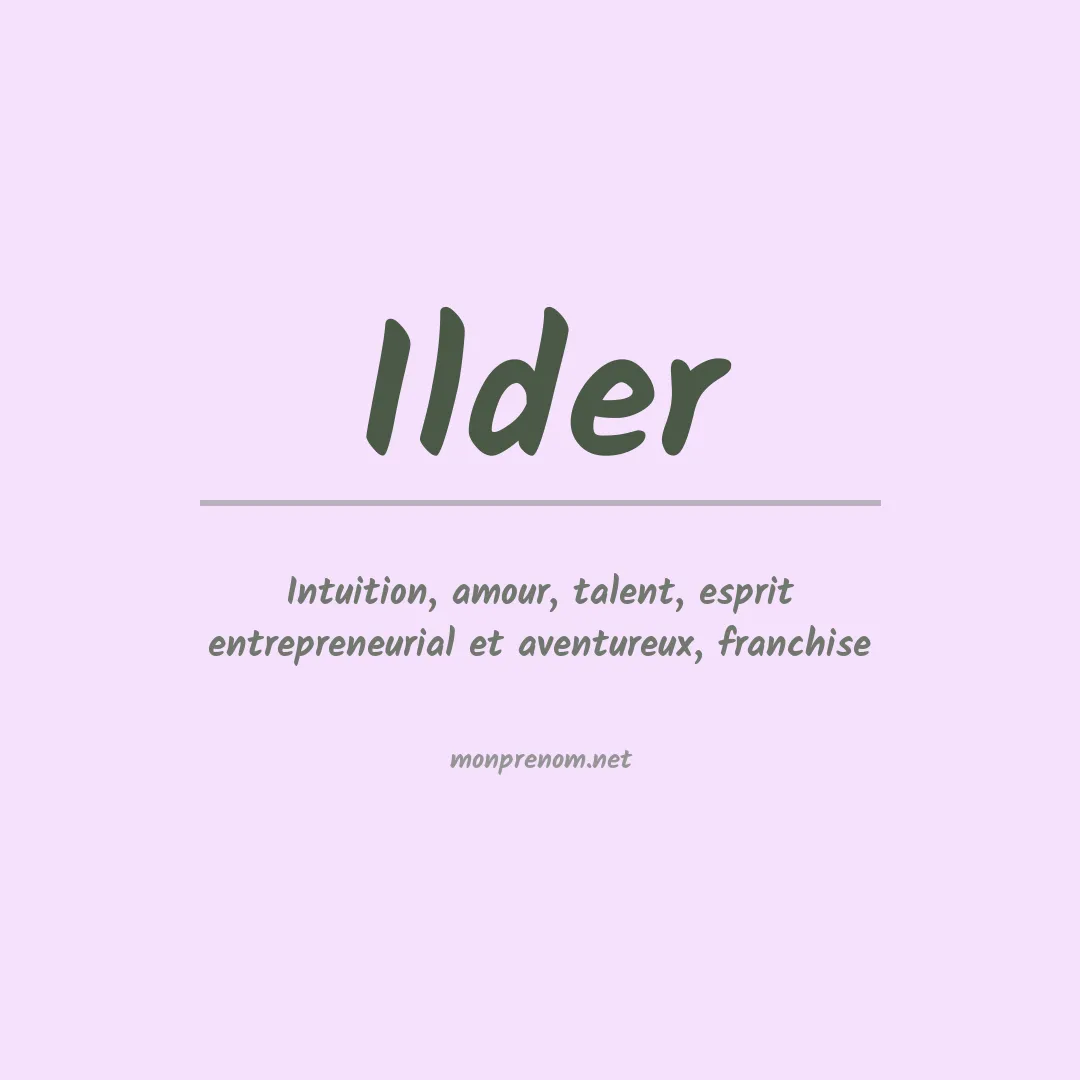 Prénom Ilder