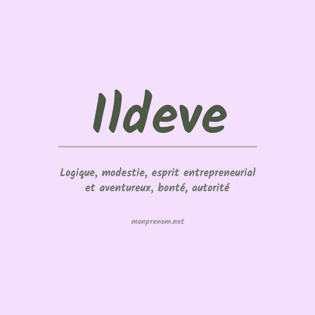 Signification du prénom Ildeve