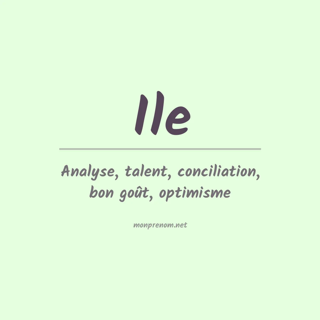 Prénom Ile