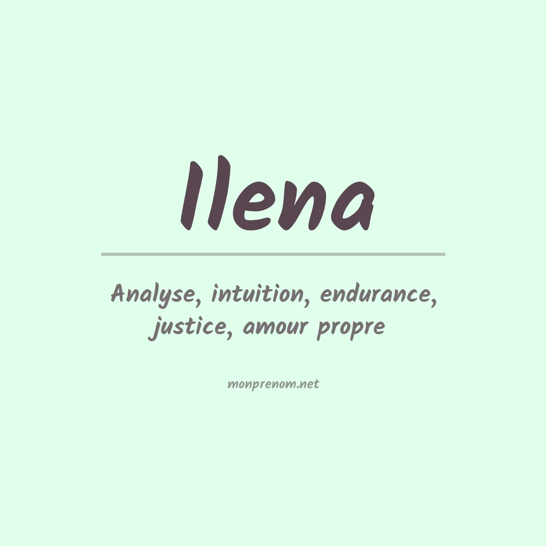 Prénom Ilena