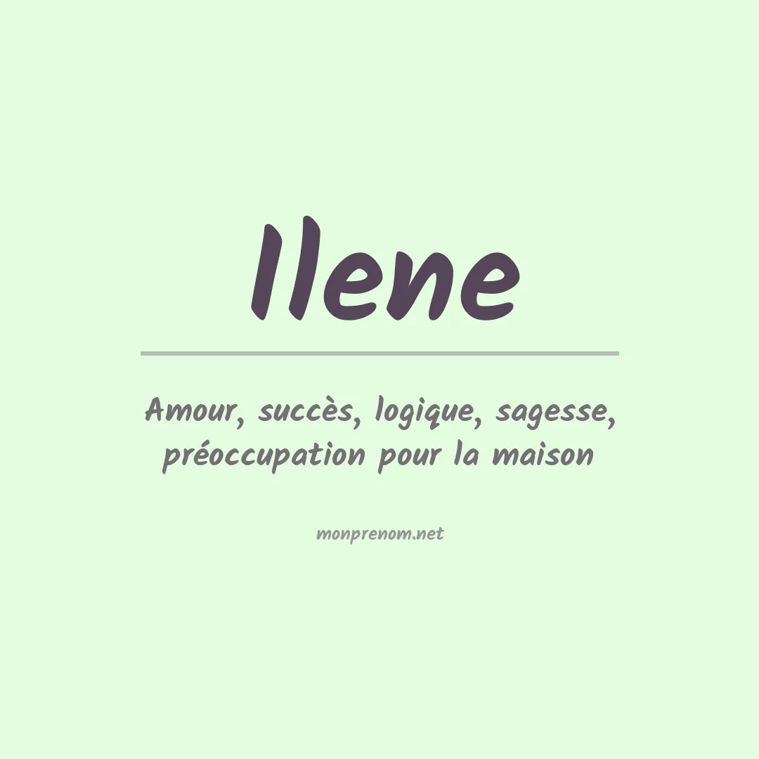 Prénom Ilene