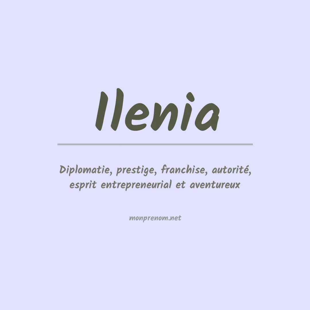 Signification du prénom Ilenia