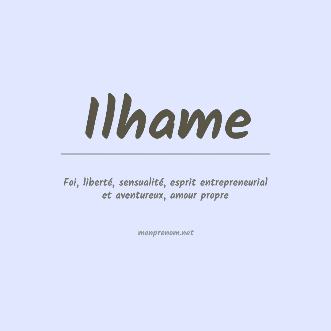 Signification du prénom Ilhame