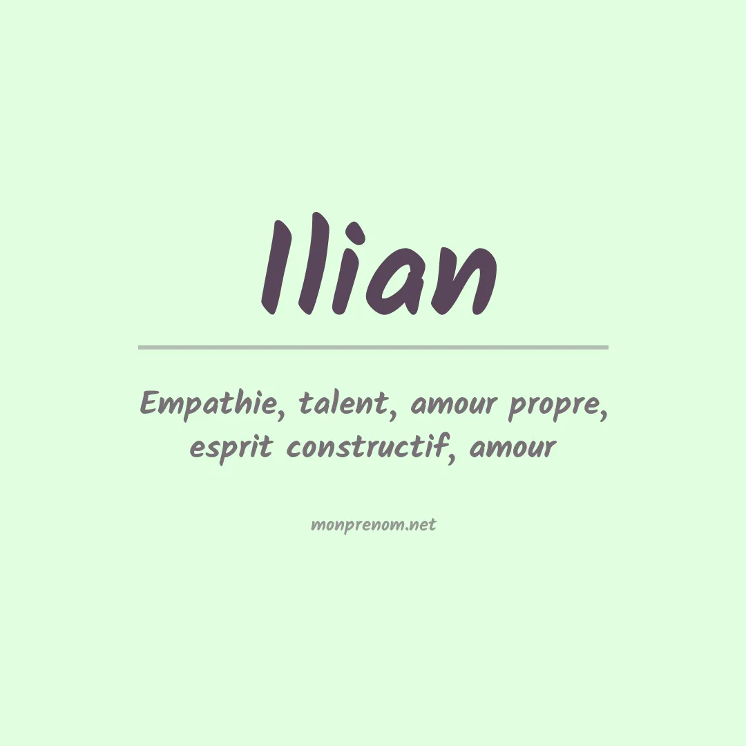 Prénom Ilian