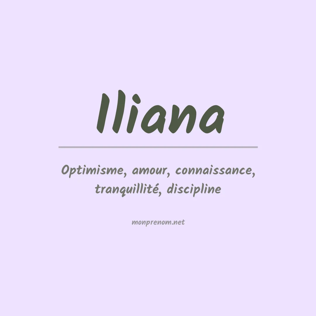 Prénom Iliana