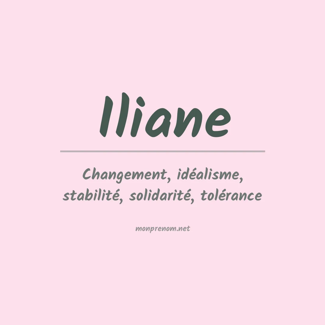 Prénom Iliane