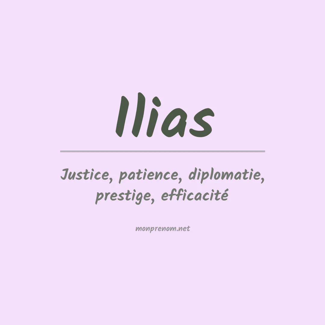 Prénom Ilias