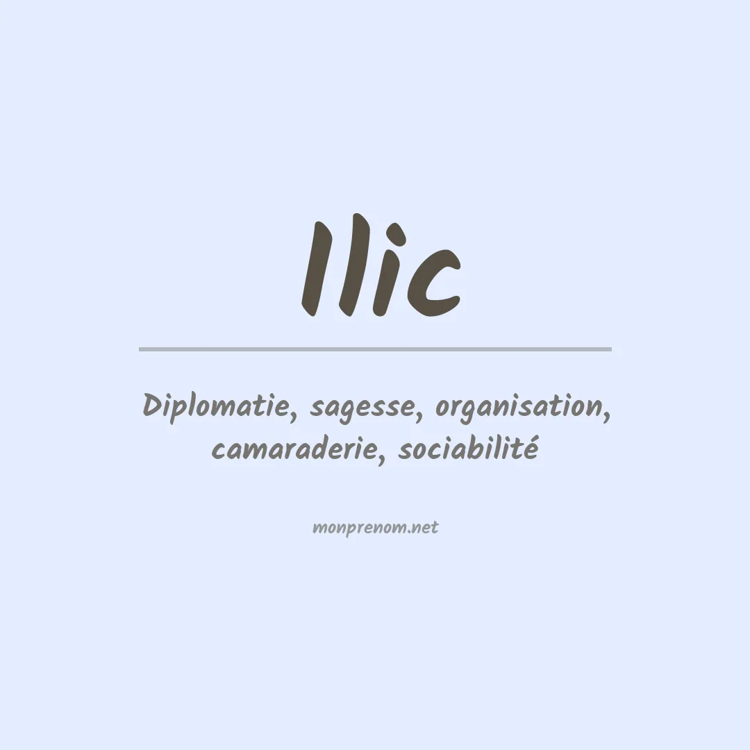 Prénom Ilic