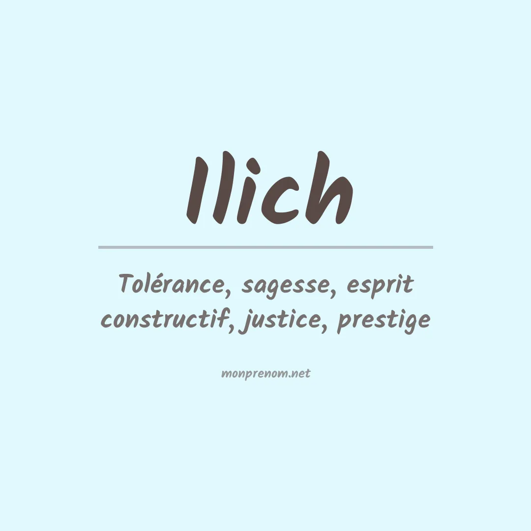 Prénom Ilich