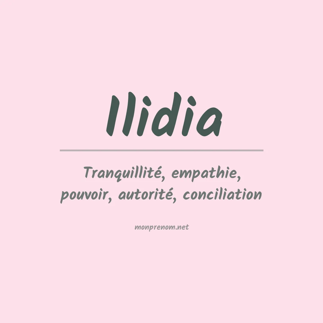Prénom Ilidia