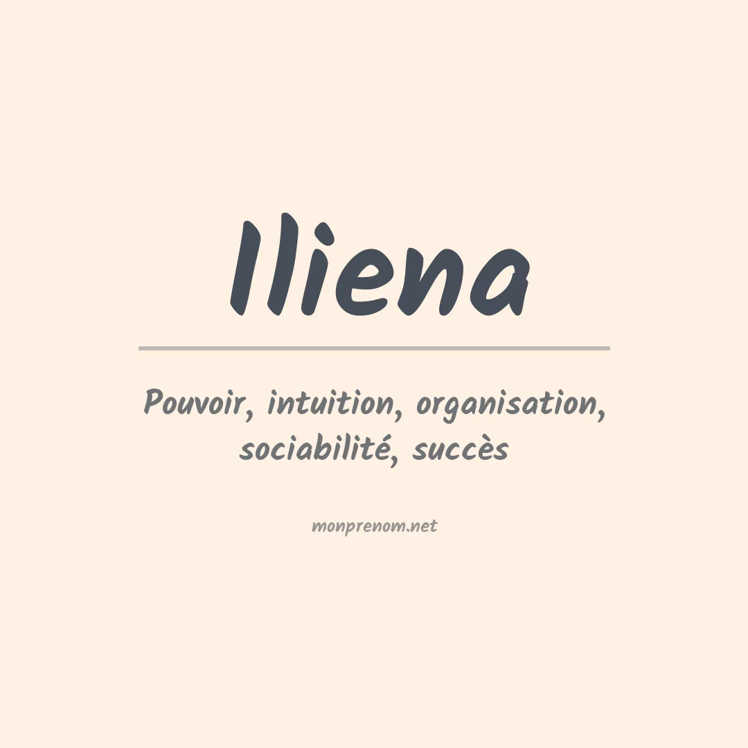 Signification du prénom Iliena