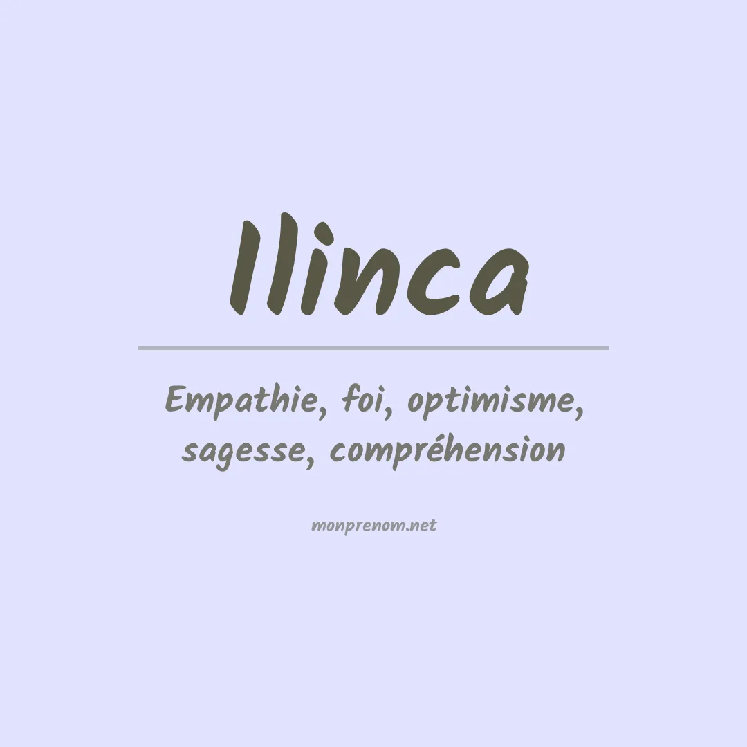 Signification du prénom Ilinca