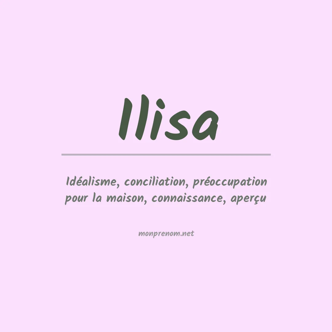 Signification du prénom Ilisa