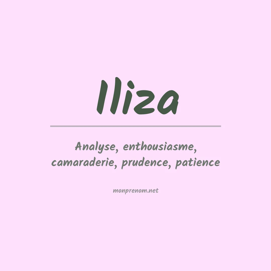 Signification du prénom Iliza
