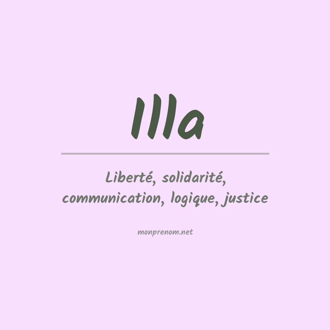 Prénom Illa