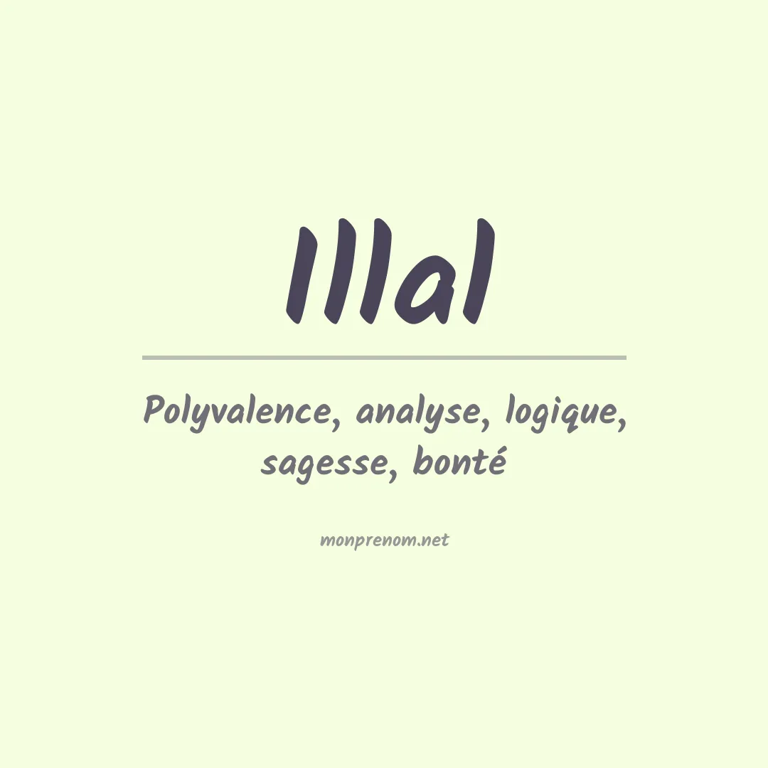 Signification du prénom Illal