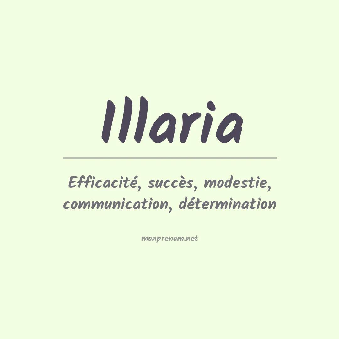 Signification du prénom Illaria