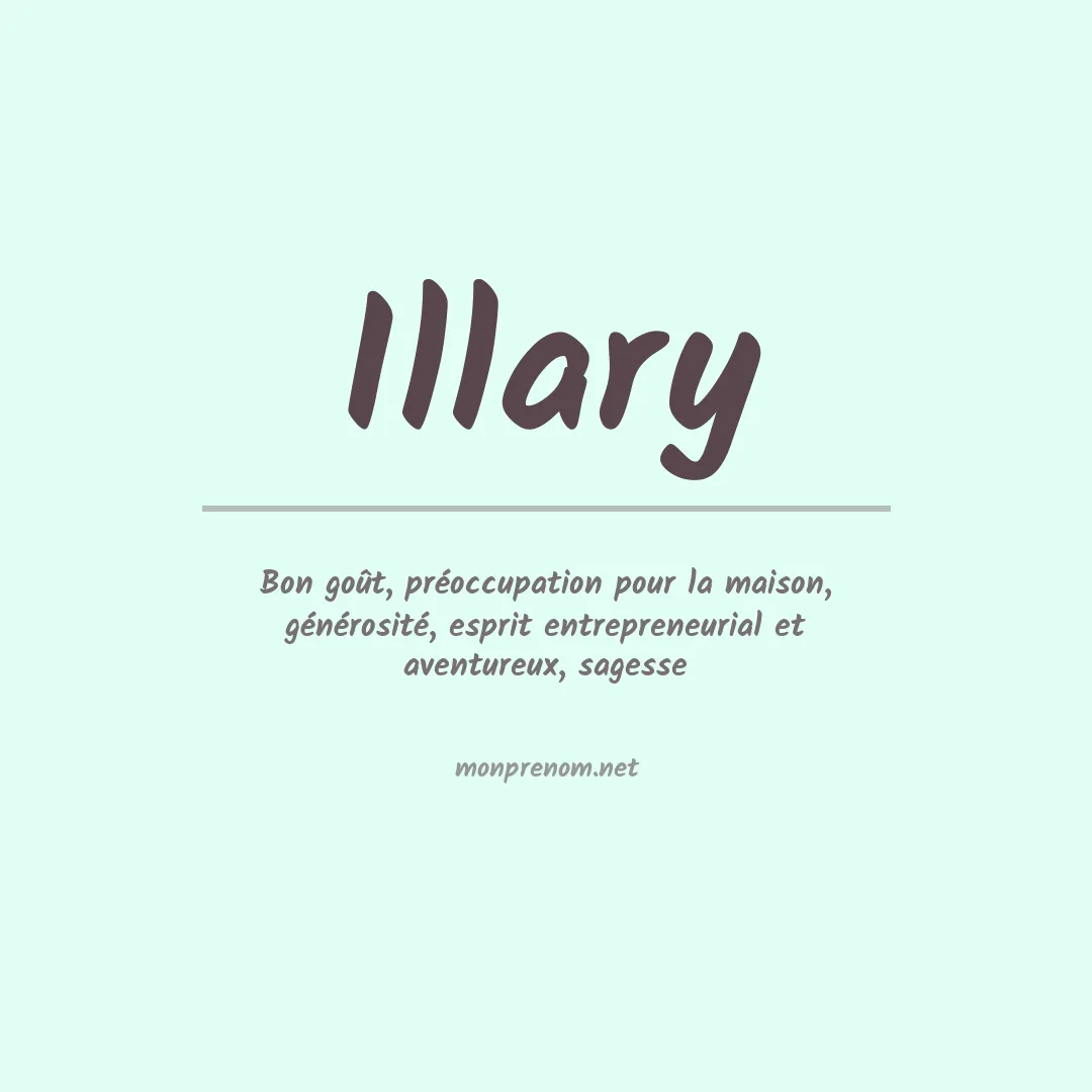 Prénom Illary