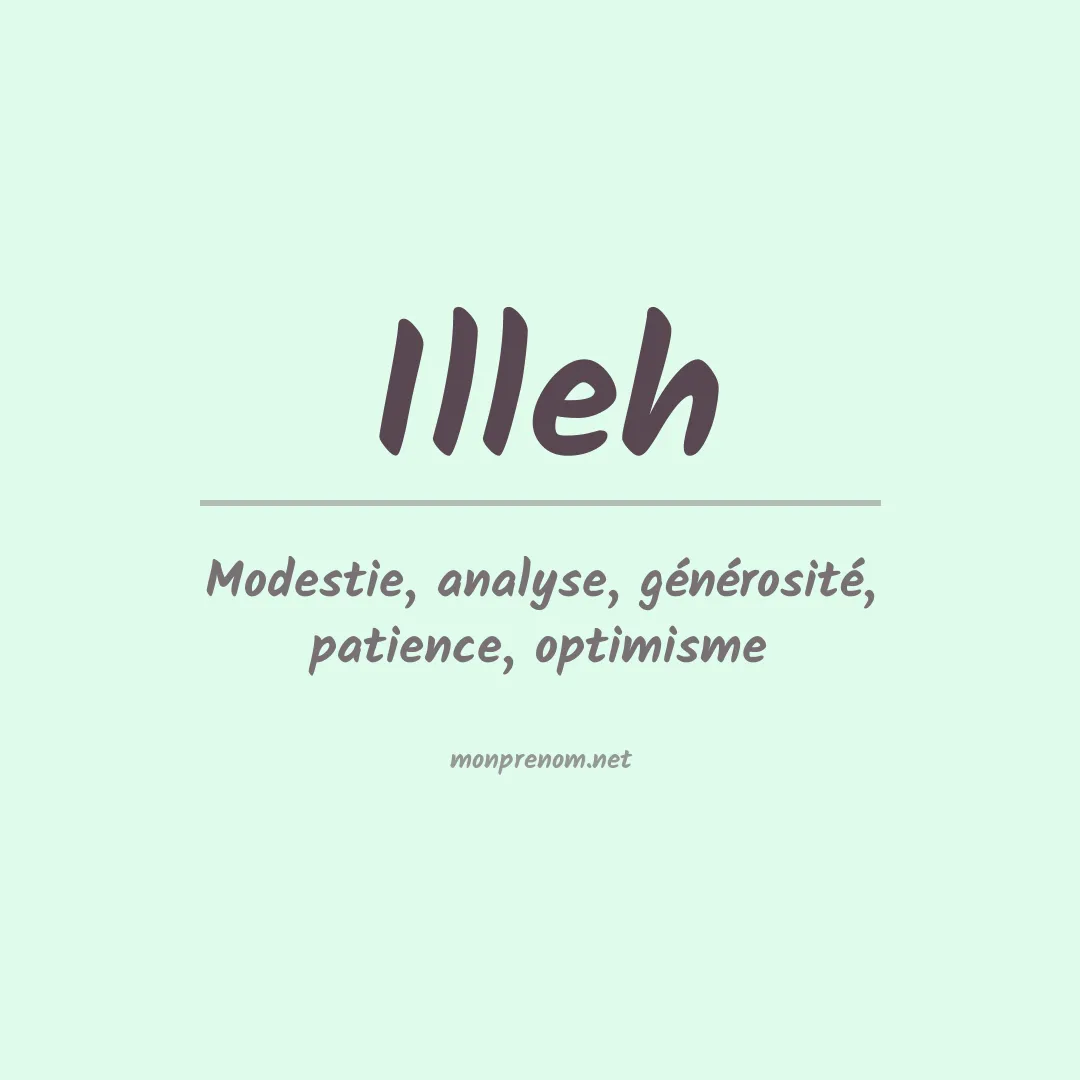 Signification du prénom Illeh