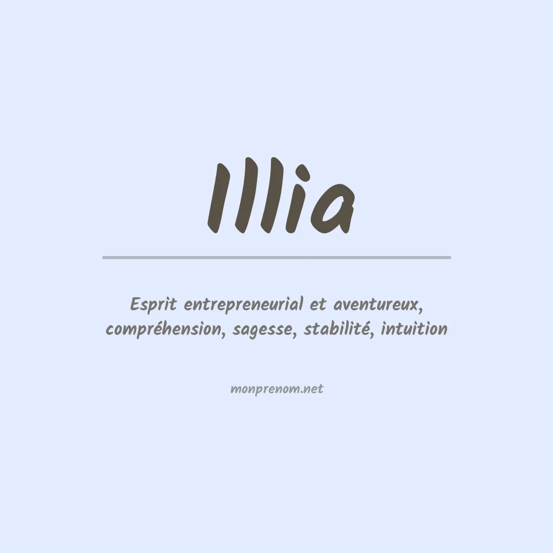 Prénom Illia