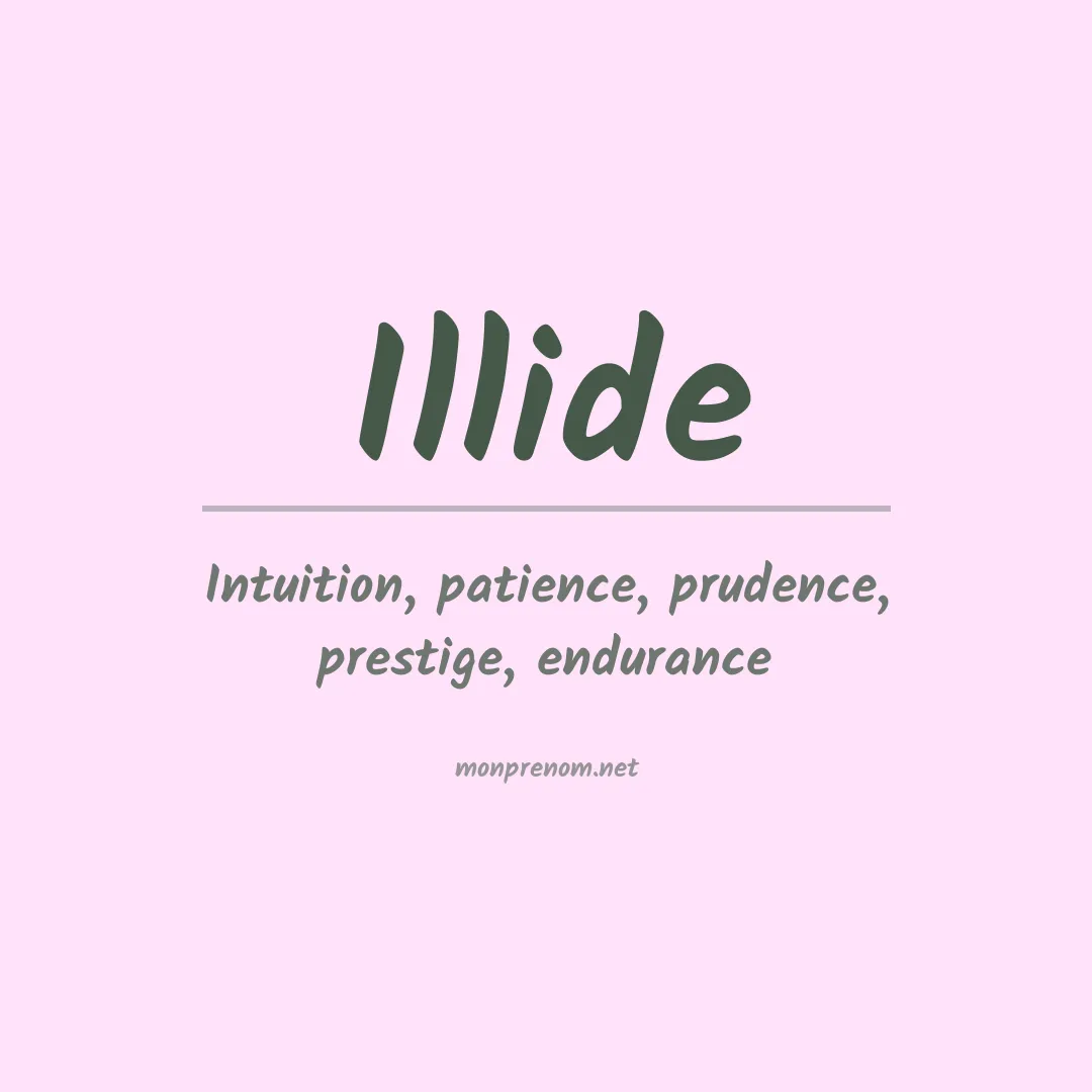 Signification du prénom Illide