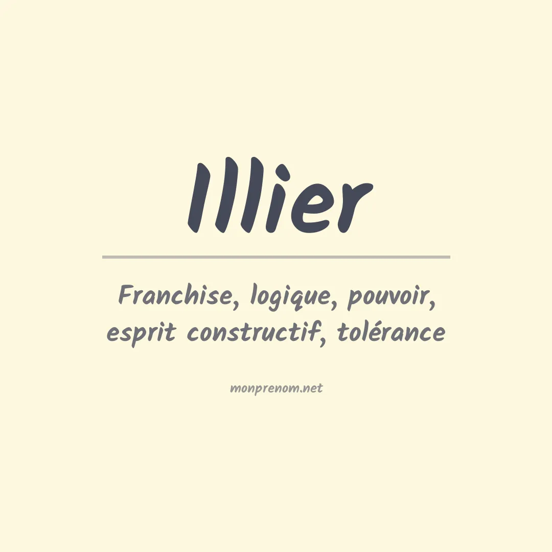 Signification du prénom Illier