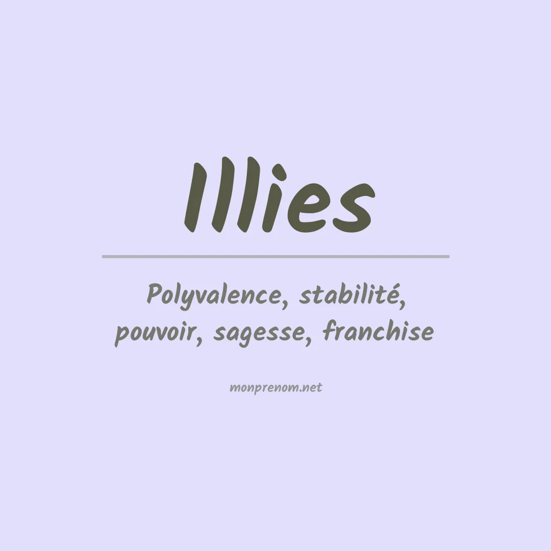 Prénom Illies